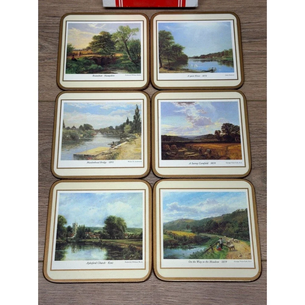Pimpernel English Countryside Cork Backed Placemat and Coaster Sets - Vintage